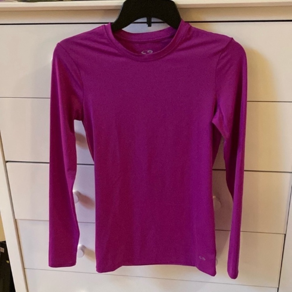 🥇CHAMPION WOMEN’S DRI-FIT, FITTED PURPLE LONG SLEEVE TEE